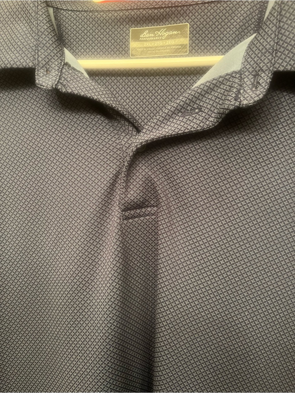 Ben Hogan Navy Textured Short-Sleeve Polo - Picture 3 of 3